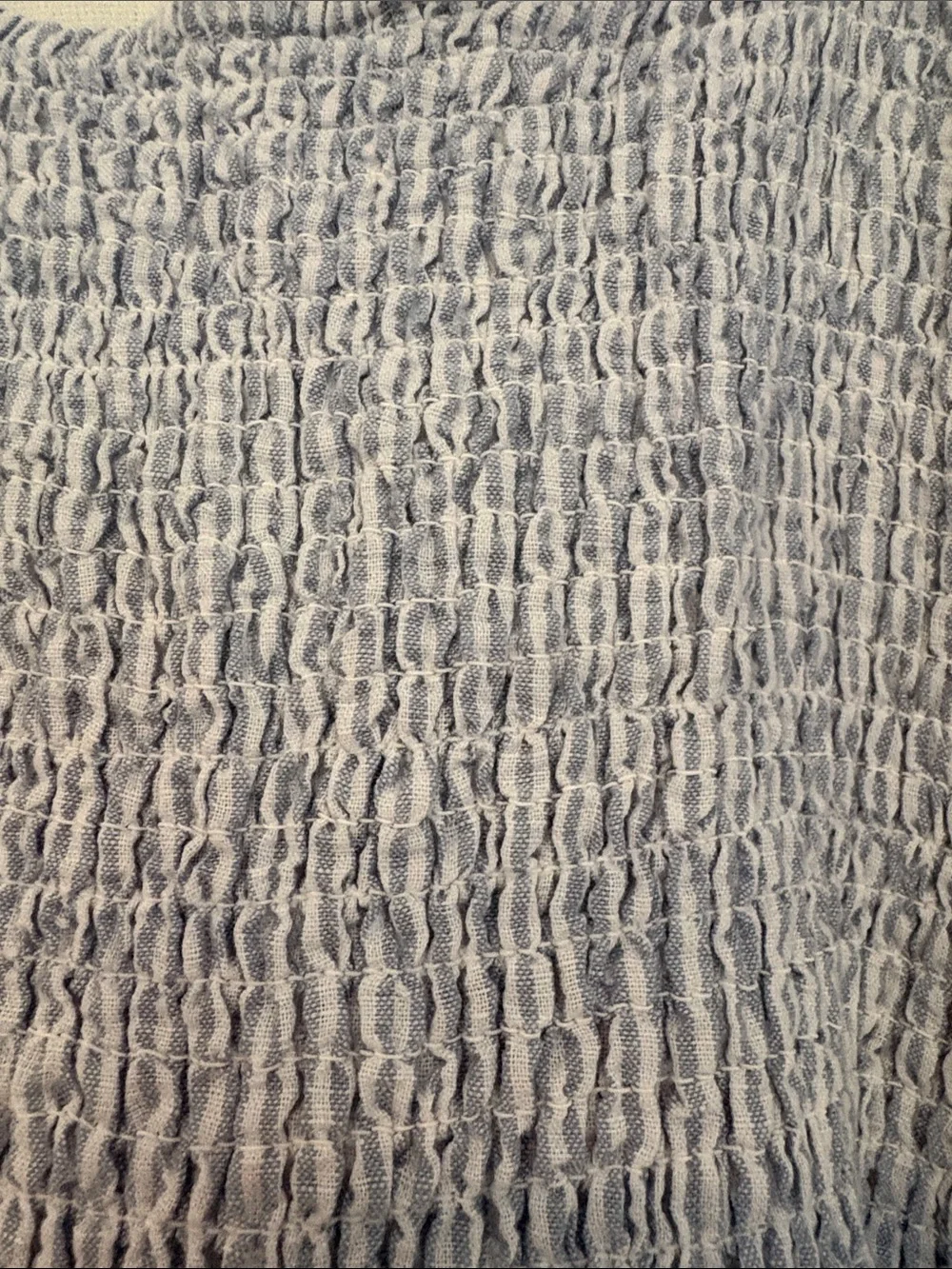 JCrew Women’s  Light Blue Striped Smocked Maxi Dress